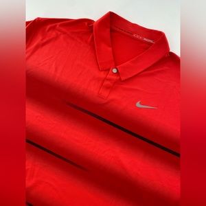 Tiger Woods Collection XXL Red With Black Stripe Mens Polo